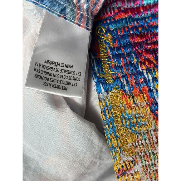 Robert Graham Shirt Mens 2XL Linen Limited Edition Embroidered Button Up - Picture 6 of 8